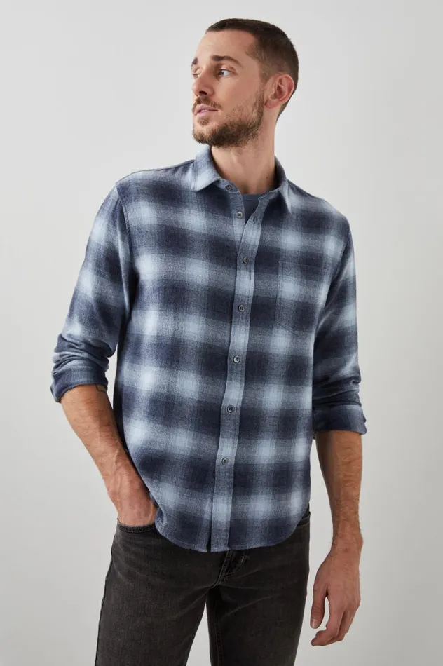 Rails Shirts Men LENNOX SHIRT Denim Shadow