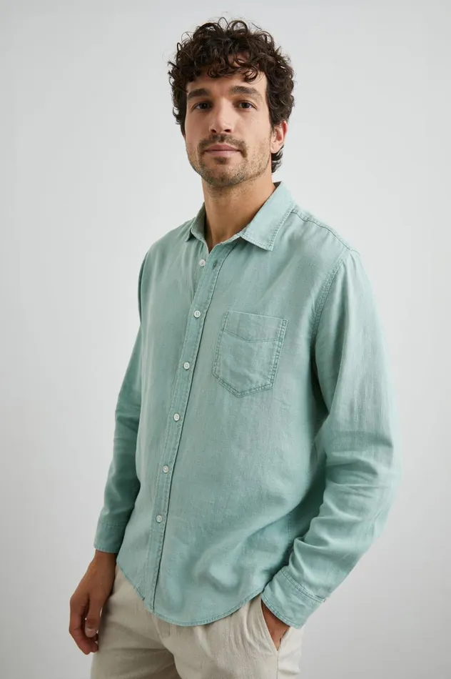 Rails Shirts Men MYKONOS SHIRT Jade