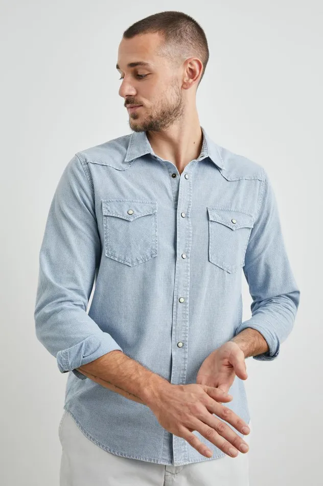 Rails Shirts Men ROY SHIRT Sunfaded Indigo