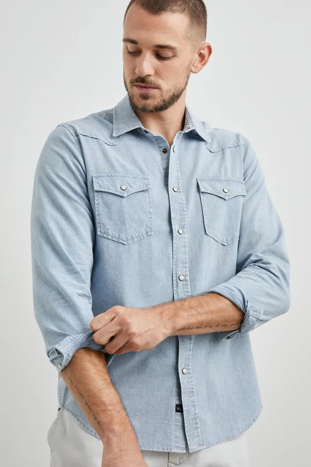 Rails Shirts Men ROY SHIRT Sunfaded Indigo