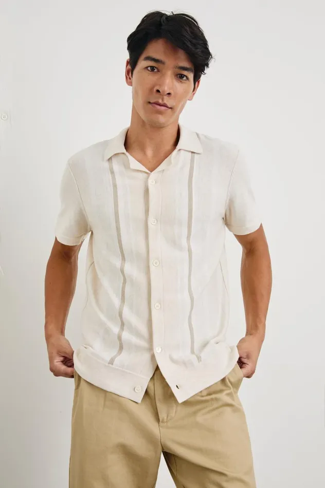 Rails Shirts Men SILAS SHIRT Latte Multi