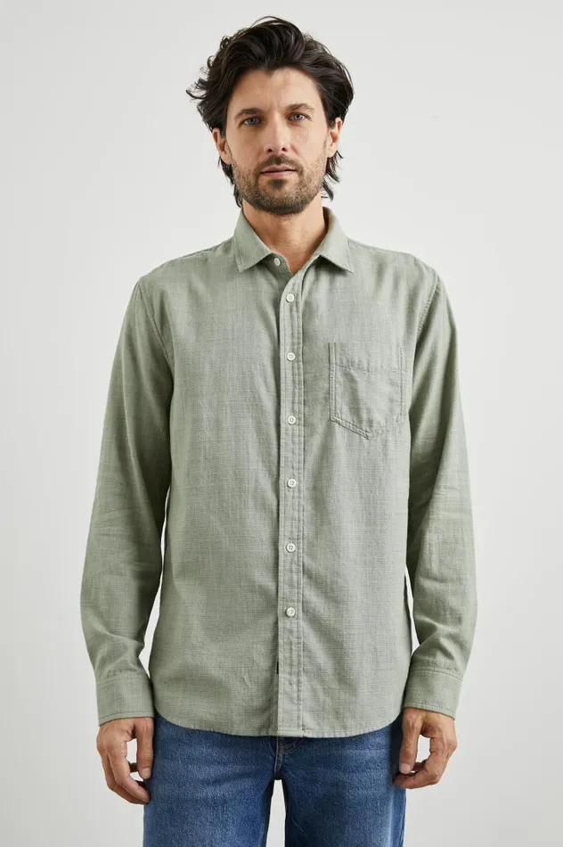 Rails Shirts Men WYATT SHIRT Jade Etch