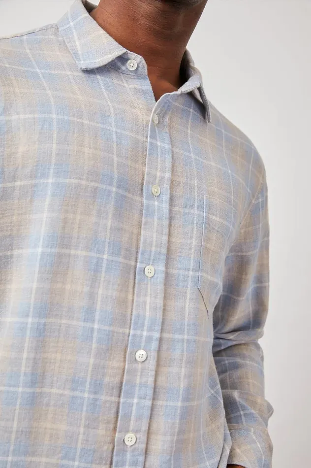 Rails Shirts Men WYATT SHIRT Shoreline Peach Tide