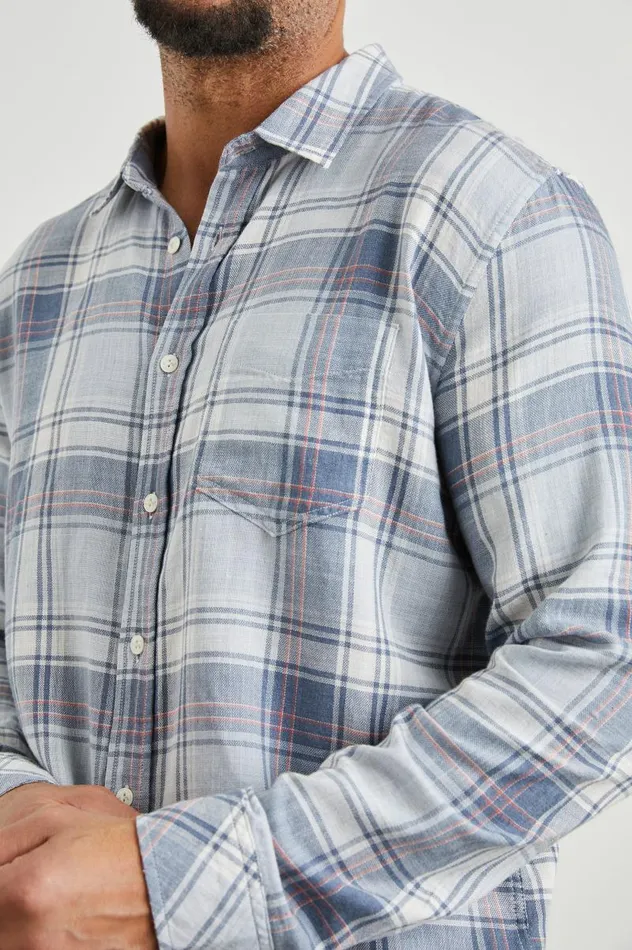 Rails Shirts Men WYATT SHIRT Sliph Stream Nimbus
