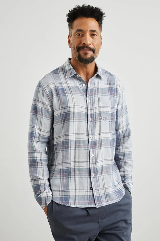 Rails Shirts Men WYATT SHIRT Sliph Stream Nimbus
