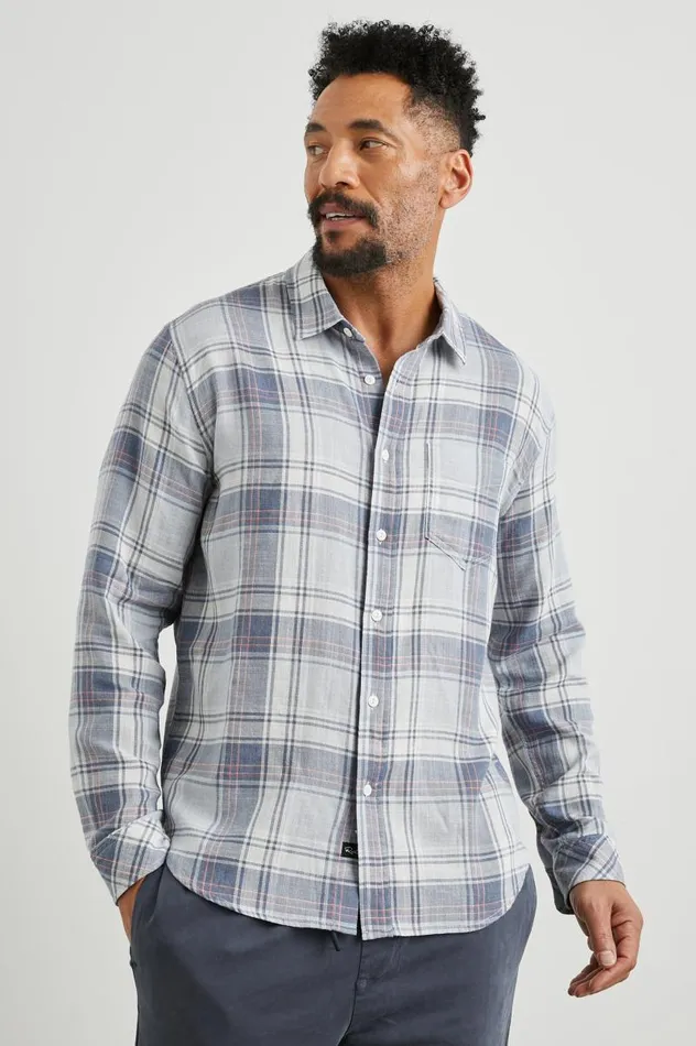 Rails Shirts Men WYATT SHIRT Sliph Stream Nimbus