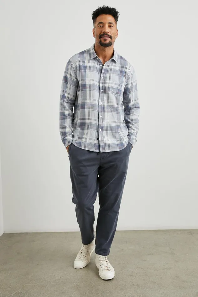 Rails Shirts Men WYATT SHIRT Sliph Stream Nimbus