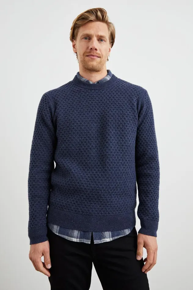Rails Sweaters Men CARRICK SWEATER Navy Heather
