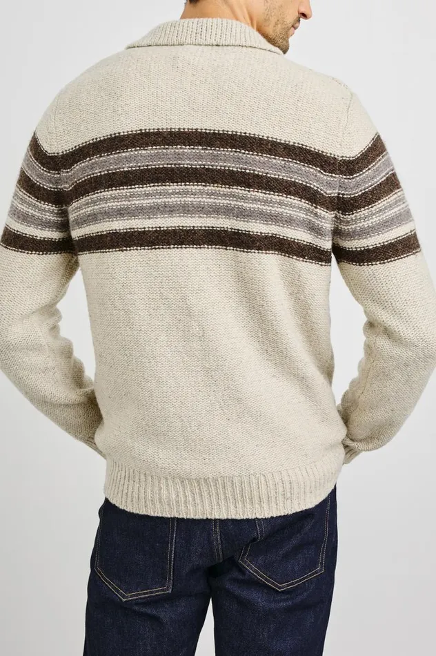 Rails Sweaters Men SELDON CARDIGAN Oat Tar