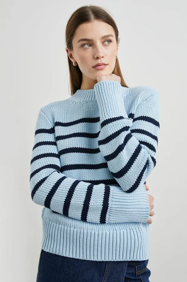 Rails Sweaters Women ALISE SWEATER Sky Navy Stripe