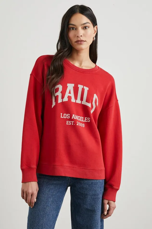 Rails Sweaters Women ANNIVERSARY SWEATSHIRT Washed Red