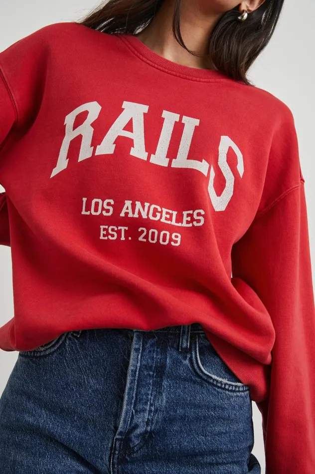 Rails Sweaters Women ANNIVERSARY SWEATSHIRT Washed Red