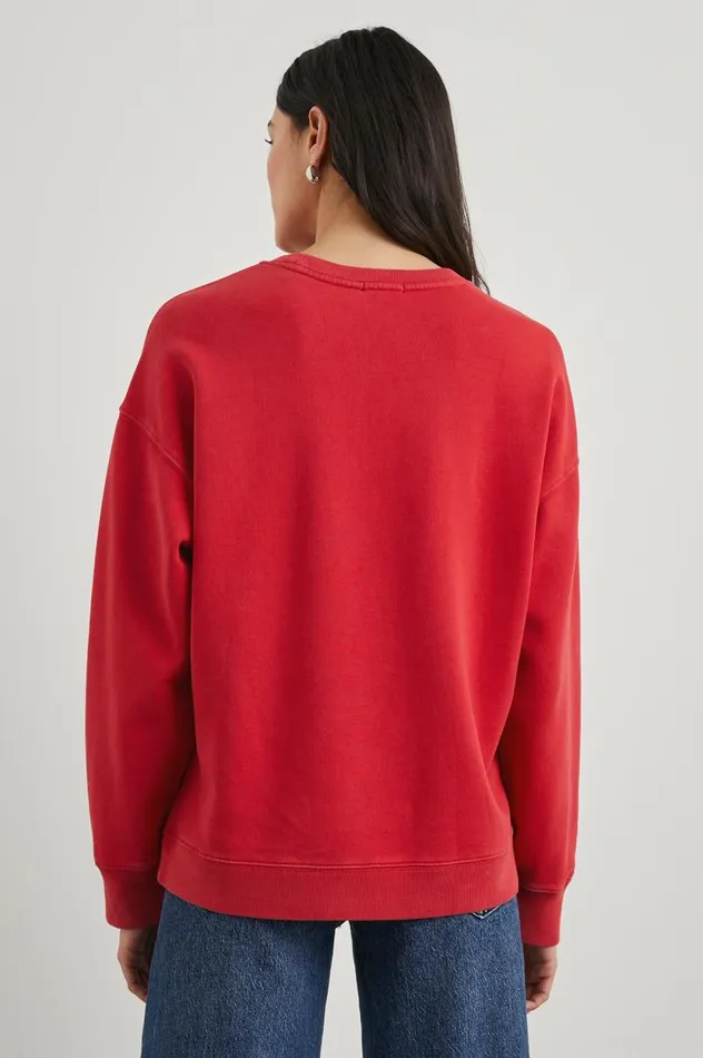 Rails Sweaters Women ANNIVERSARY SWEATSHIRT Washed Red