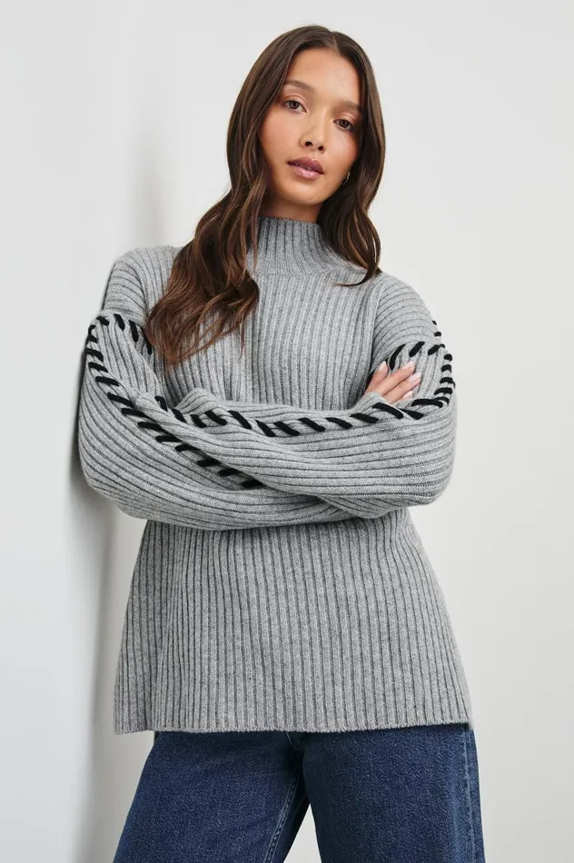 Rails Sweaters Women LIAM SWEATER Heather Grey
