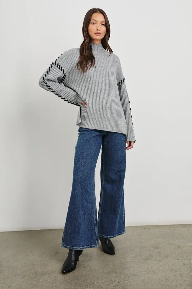 Rails Sweaters Women LIAM SWEATER Heather Grey