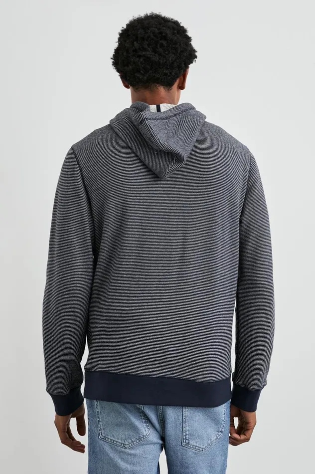 Rails Sweatshirts and Hoodies Men CALVIN HOODIE Navy Cream Stripe