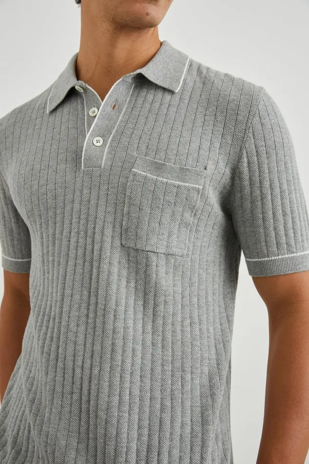 Rails TShirts and Thermals Men HARDY POLO SHIRT Grey Melange
