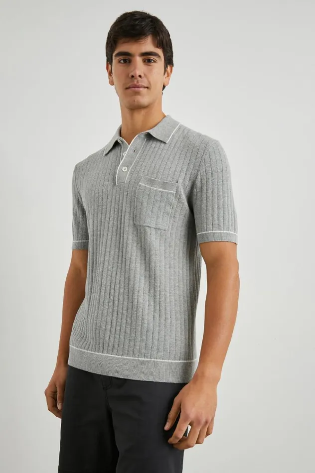 Rails TShirts and Thermals Men HARDY POLO SHIRT Grey Melange