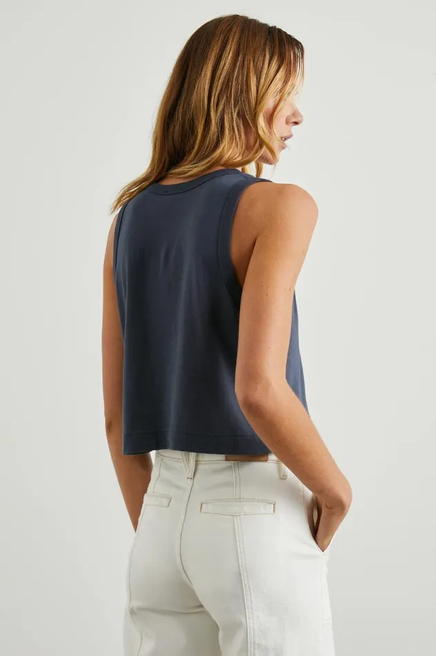 Rails Tees and Tanks Women THE BOXY TANK Navy