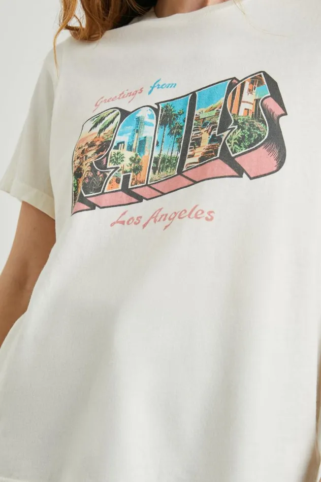 Rails Tops Women BOYFRIEND TSHIRT Rails Los Angeles Ecru
