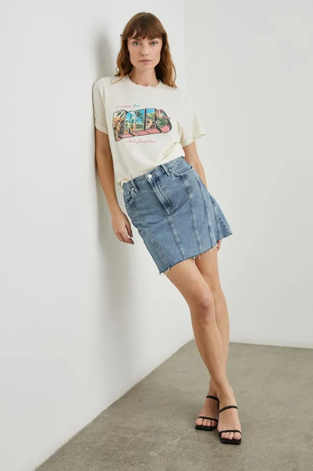 Rails Tops Women BOYFRIEND TSHIRT Rails Los Angeles Ecru