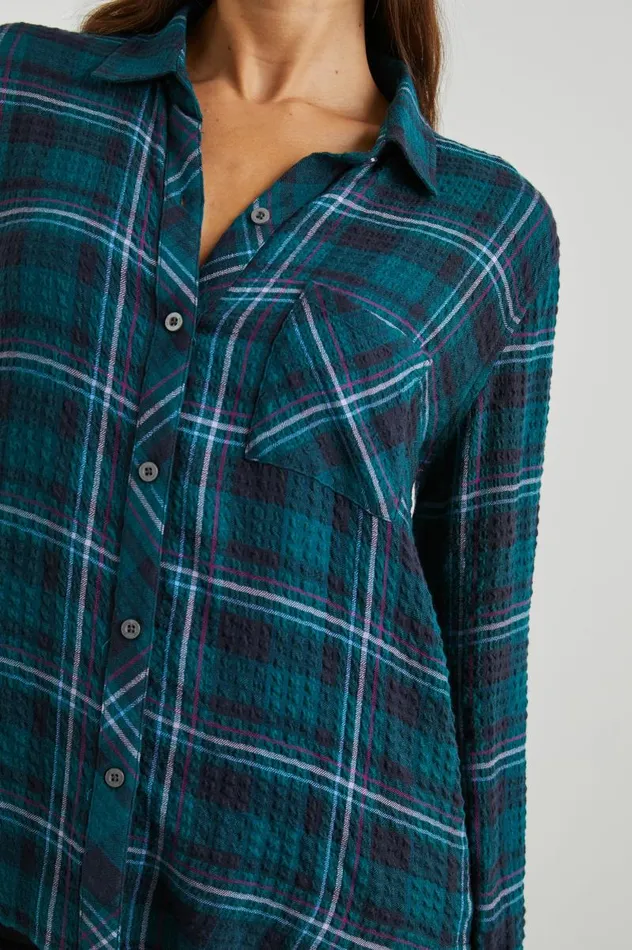 Rails Tops Women BRADY SHIRT Pine Fuchsia