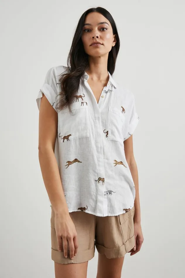 Rails Tops Women CITO SHIRT Safari Cheetah