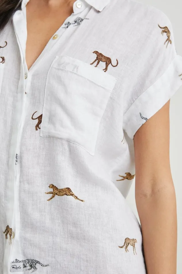 Rails Tops Women CITO SHIRT Safari Cheetah