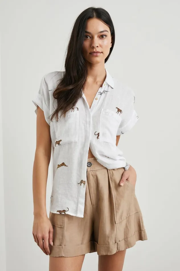 Rails Tops Women CITO SHIRT Safari Cheetah