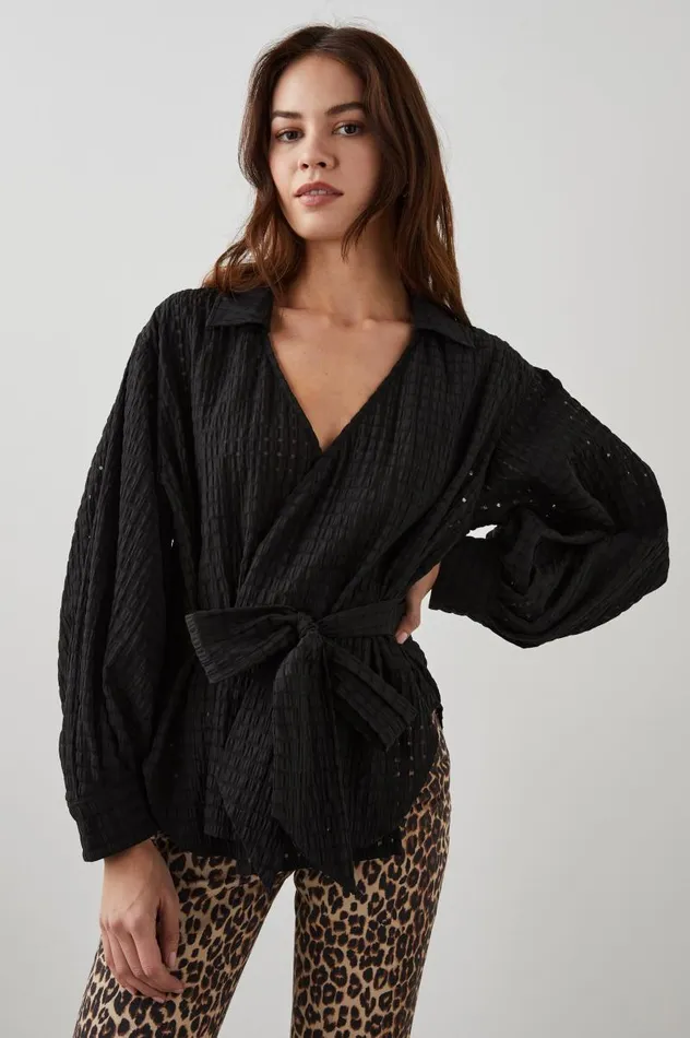 Rails Tops Women EILEEN TOP Black Seersucker