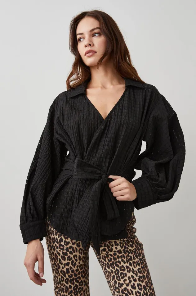 Rails Tops Women EILEEN TOP Black Seersucker