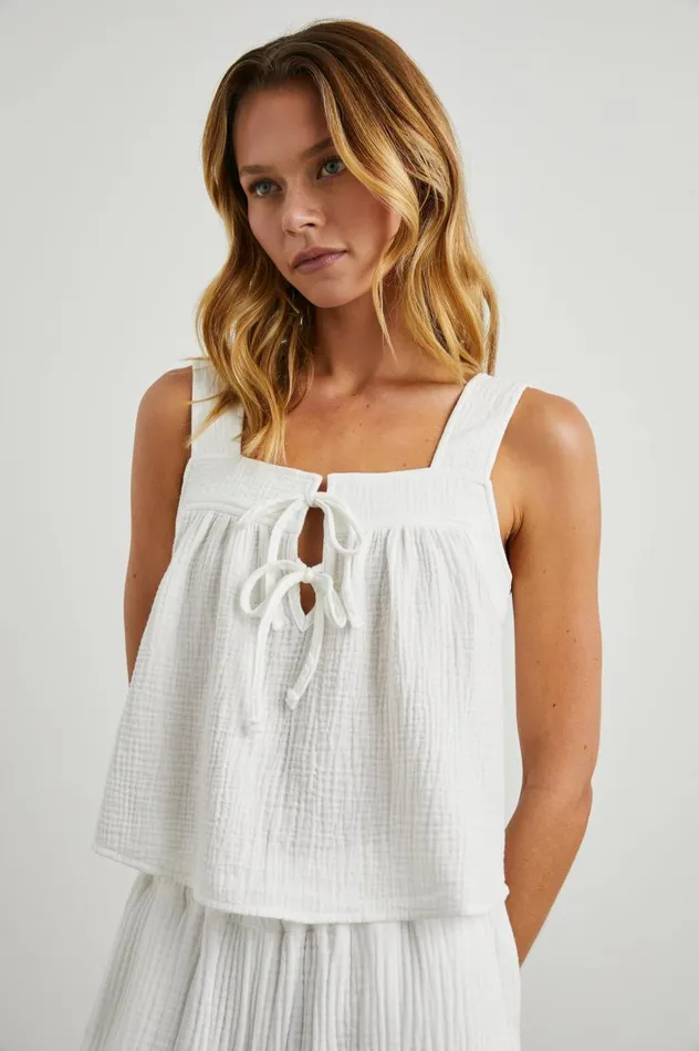 Rails Tops Women ENYA TOP White Gauze