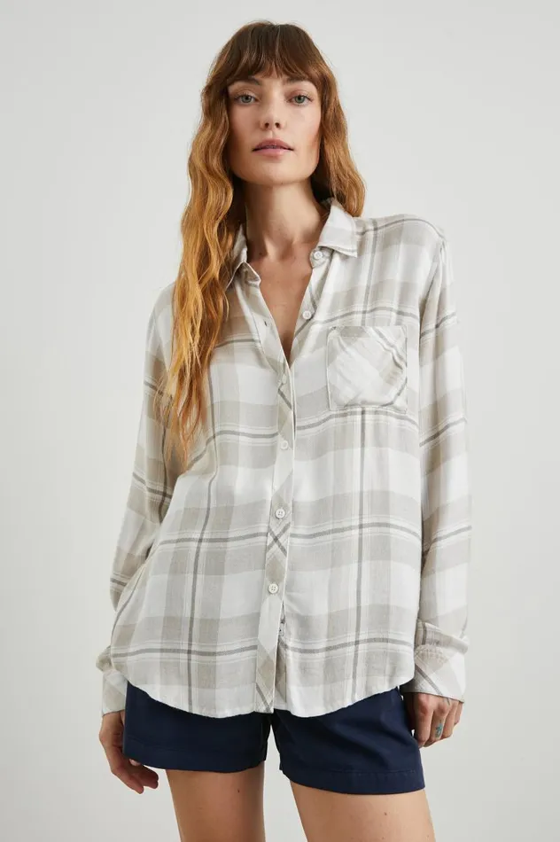 Rails Tops Women HUNTER SHIRT Ivory Birch