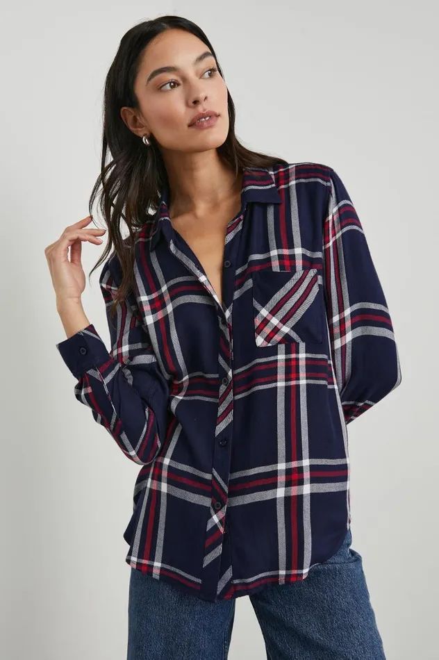 Rails Tops Women HUNTER SHIRT Patriot Navy Red