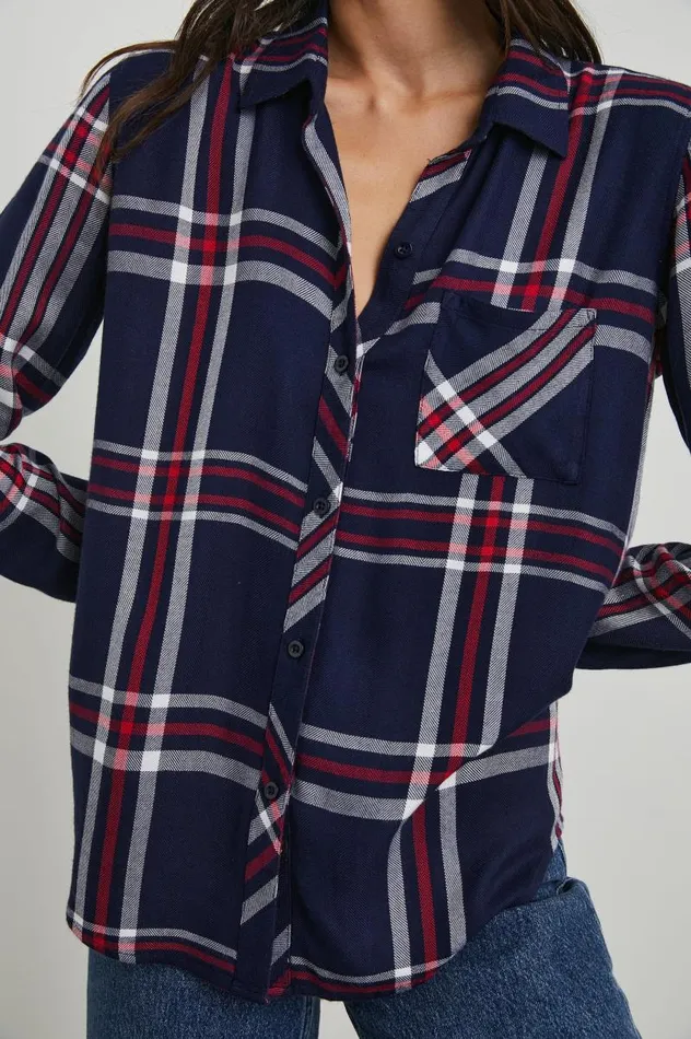 Rails Tops Women HUNTER SHIRT Patriot Navy Red