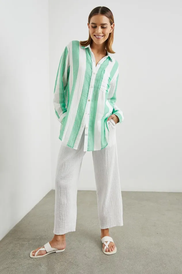 Rails Tops Women JAYLIN SHIRT Jade Stripe