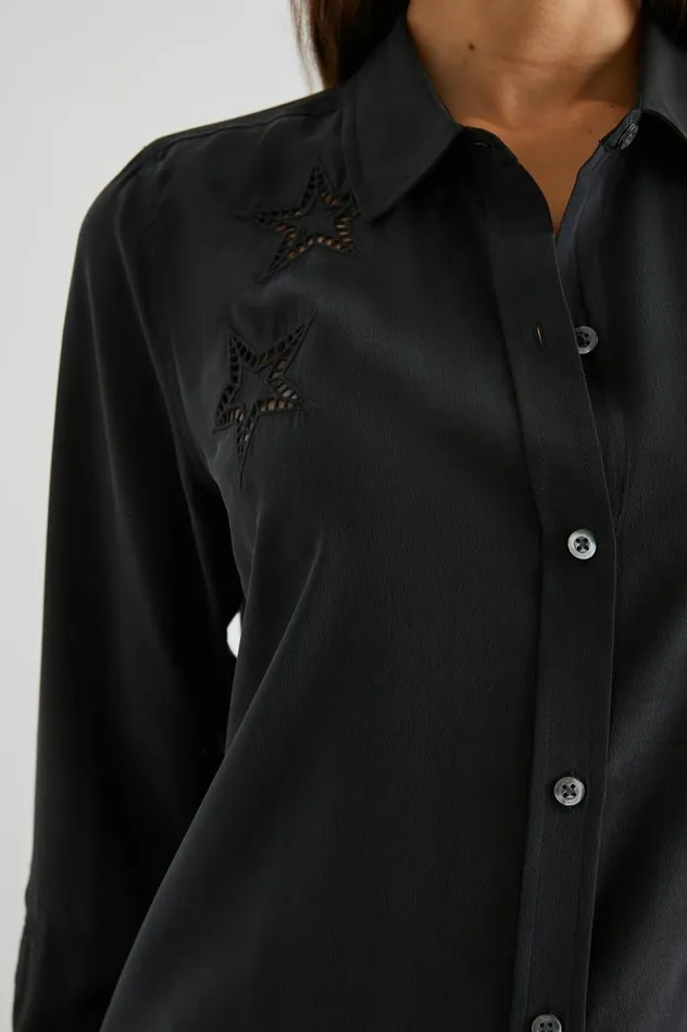 Rails Tops Women KATE SHIRT Black Eyelet Stars