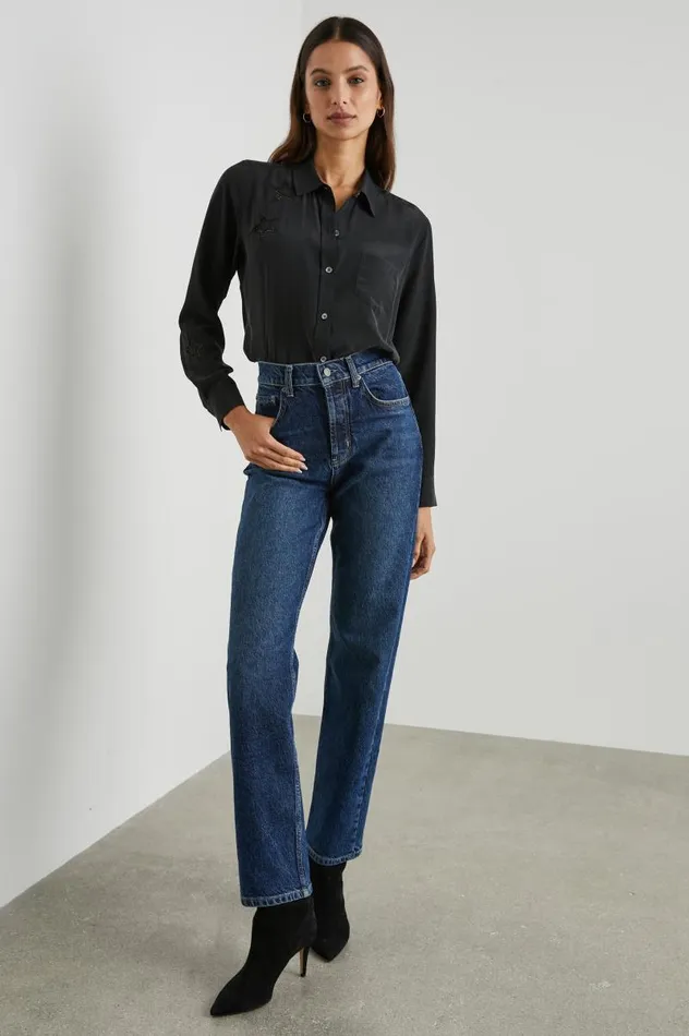 Rails Tops Women KATE SHIRT Black Eyelet Stars