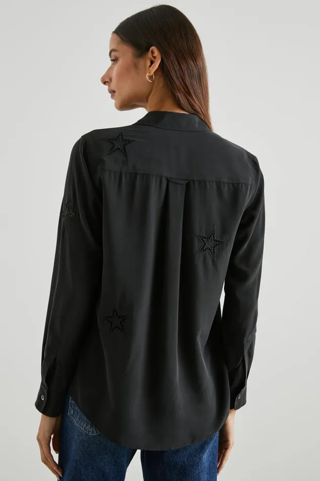 Rails Tops Women KATE SHIRT Black Eyelet Stars