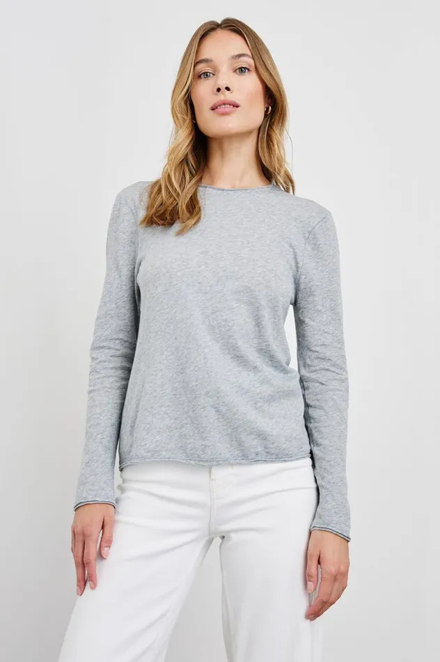 Rails Tops Women LONG SLEEVE CREW NECK TSHIRT Heather Grey