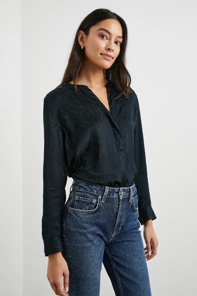 Rails Tops Women PEARL TOP Onyx Leopard