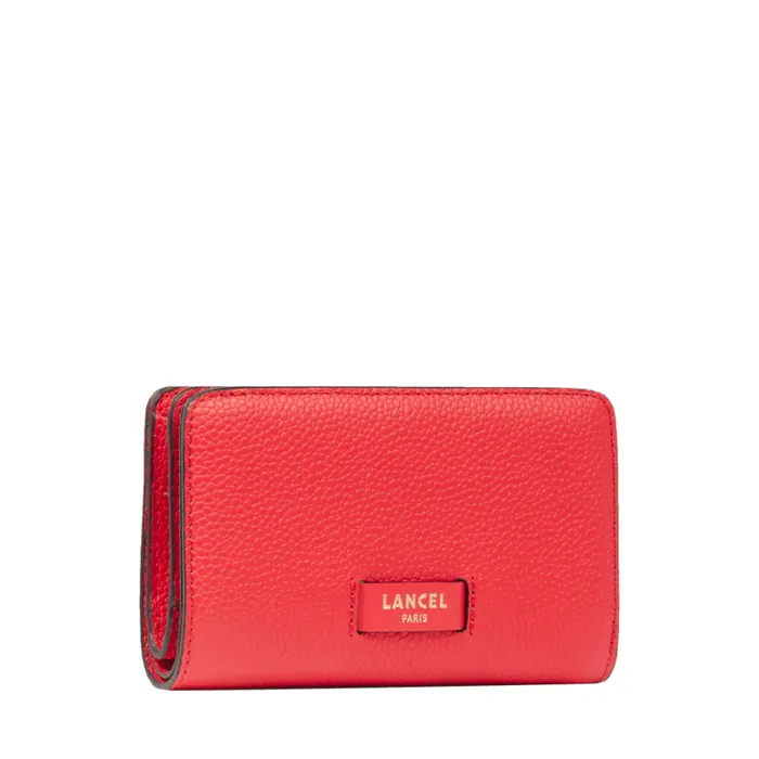 Rectangular Zip Compact Wallet Kiss Red Women Lancel Wallet Rectangular Zip Compact Wallet Kiss Red Women Lancel Wallet