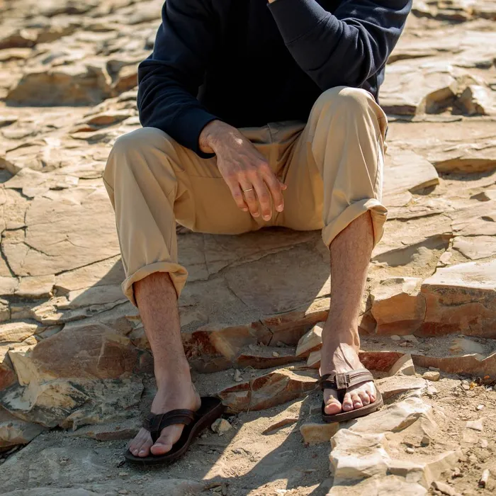 Reef Sandals Men Voyage Lux Dark Brown