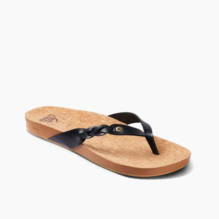 Reef Sandals Women Cushion Court Twist Black Reef Sandals Women Cushion Court Twist Black