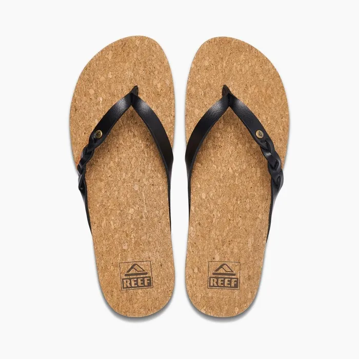 Reef Sandals Women Cushion Court Twist Black Reef Sandals Women Cushion Court Twist Black