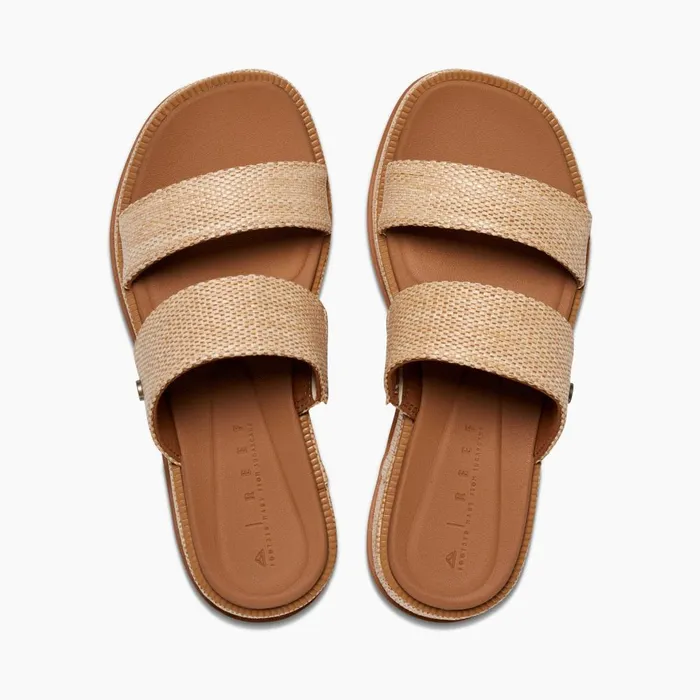Reef Sandals Women Lofty Lux Hi Tan Raffia