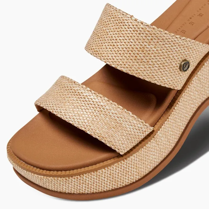 Reef Sandals Women Lofty Lux Hi Tan Raffia