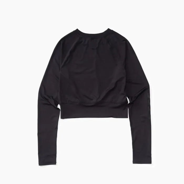 Reef Sets Women Crest Crop Long Sleeve Surf Shirt Caviar