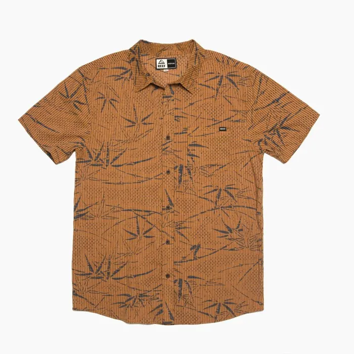 Reef TShirts and Shirts Men Stanley Short Sleeve Woven Shirt Cathay Spice