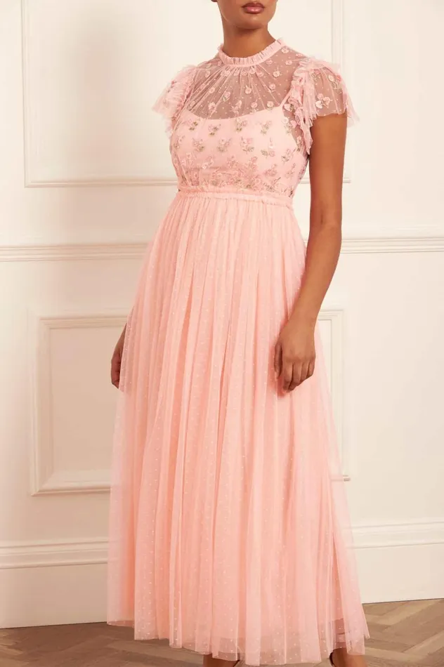 Rococo Bodice Ankle Gown Coral Women Needle and Thread Dresses